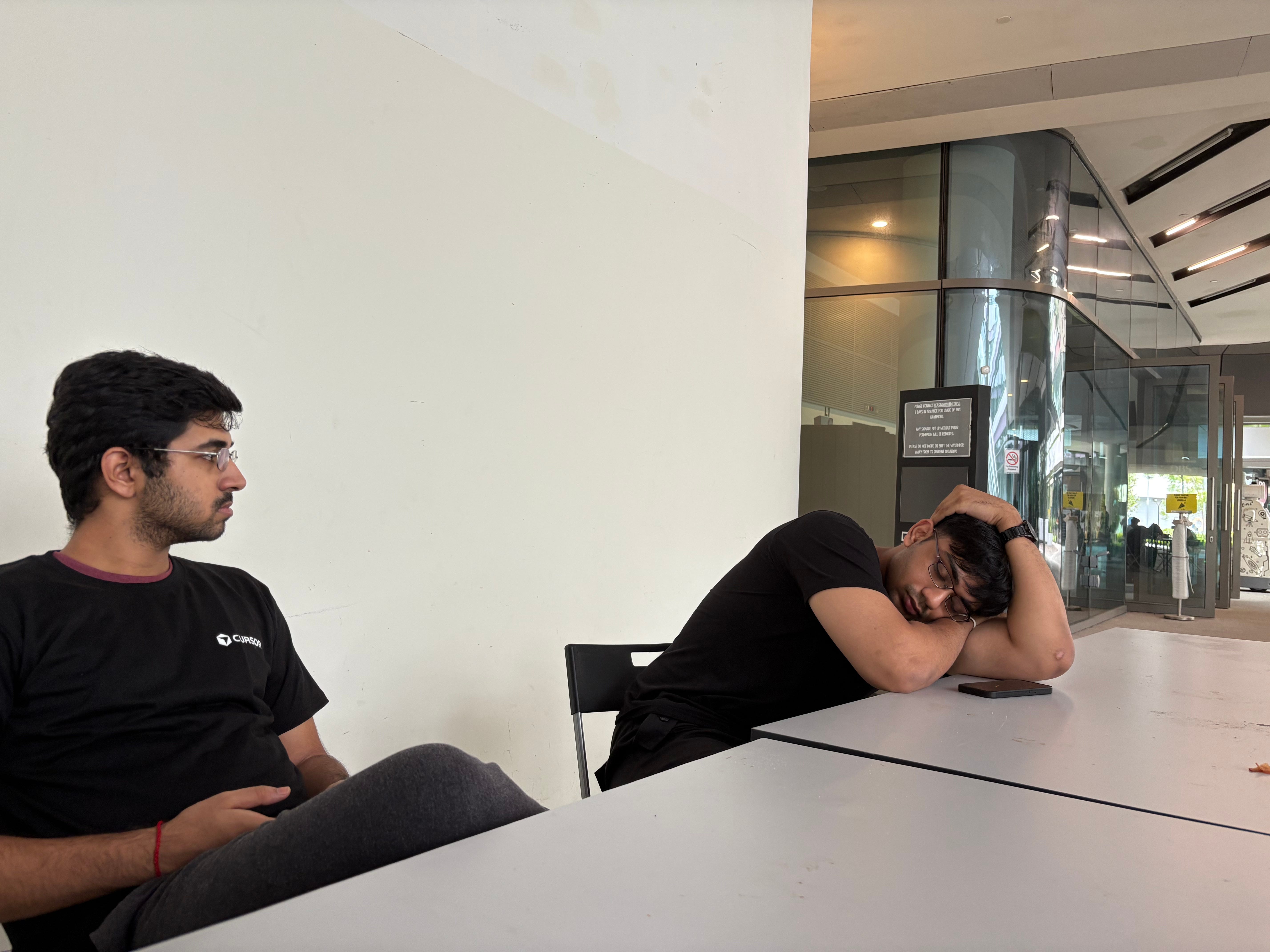 One participant fell asleep during the judging period