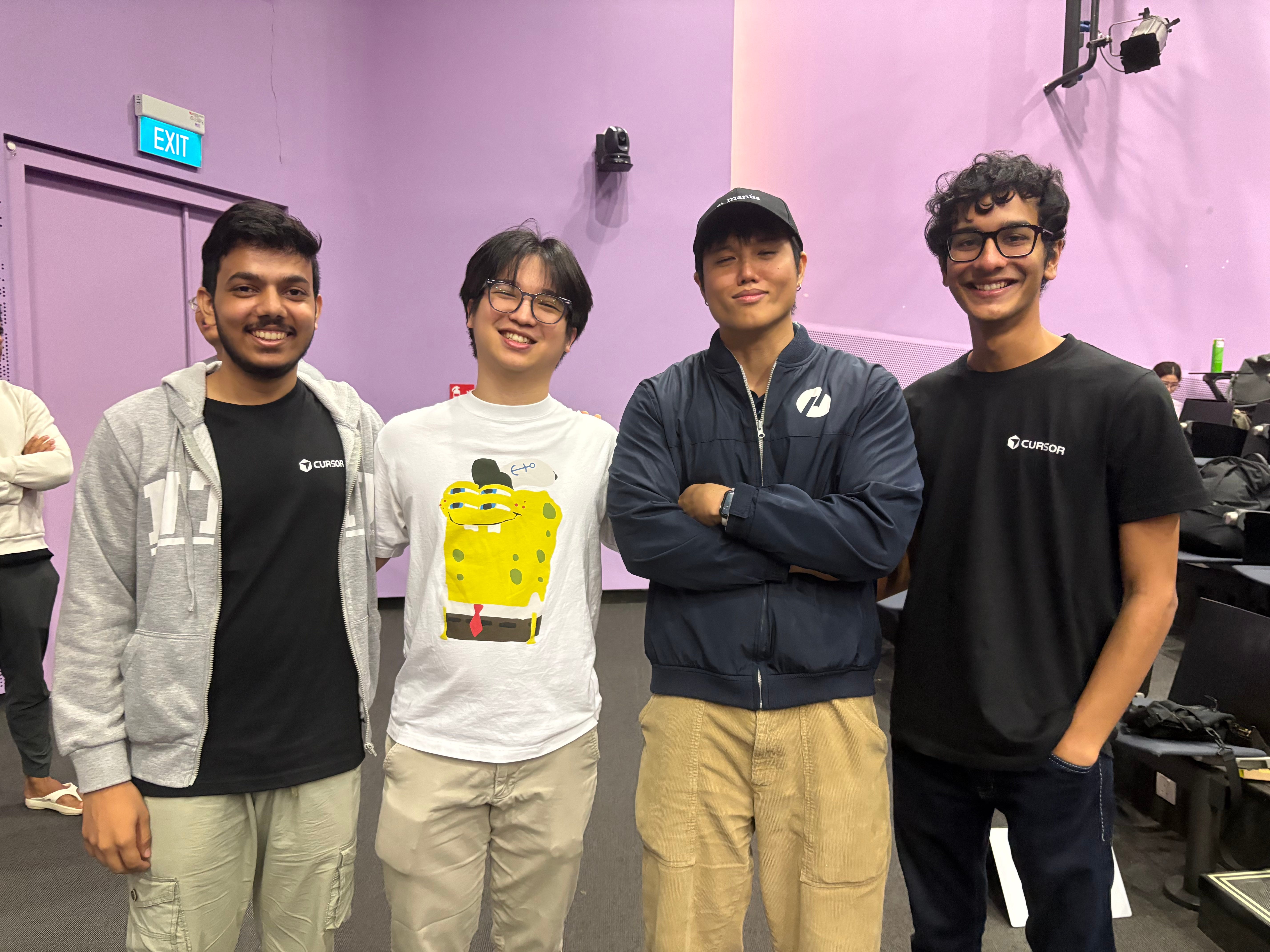 A group of four boys, the team behind Rizzedin.ai