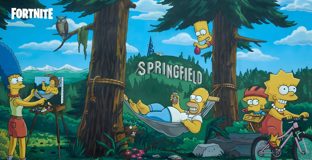 The Simpsons Fortnite Artwork Springfield