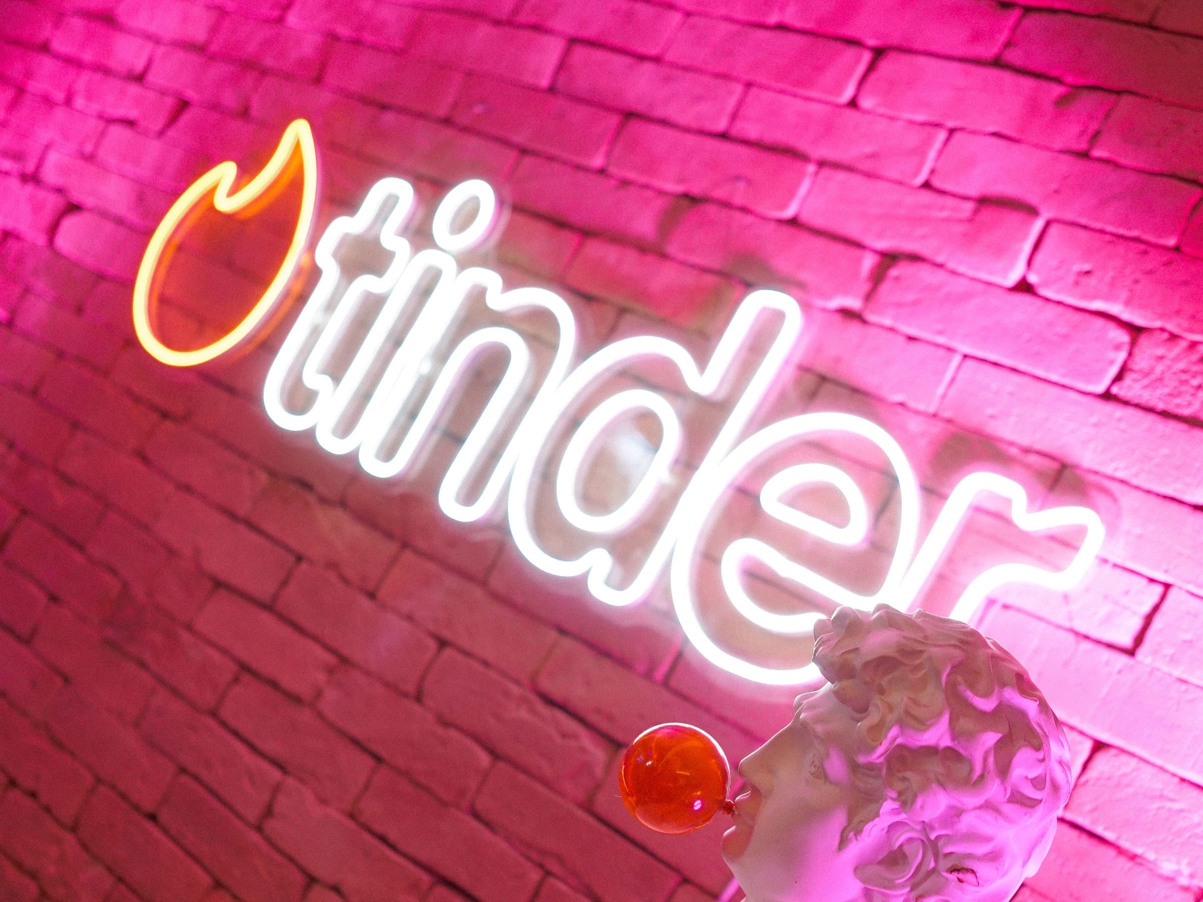 The Tinder logo is pictured.
