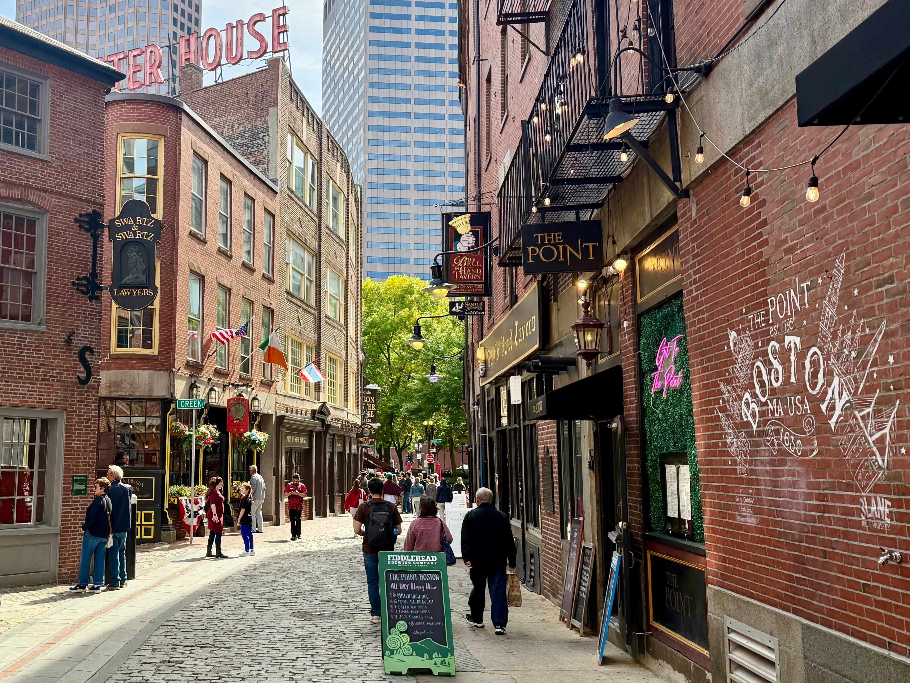 A view down a Boston side street.