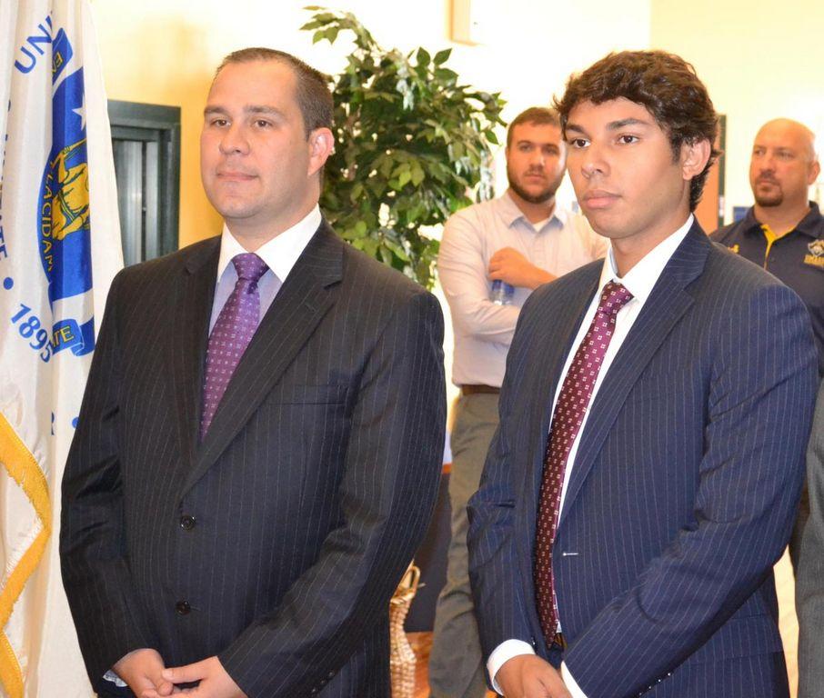 Then-Mayor Will Flanagan and City Councilor Jasiel Correia II stand during a ribbon-cutting ceremony.