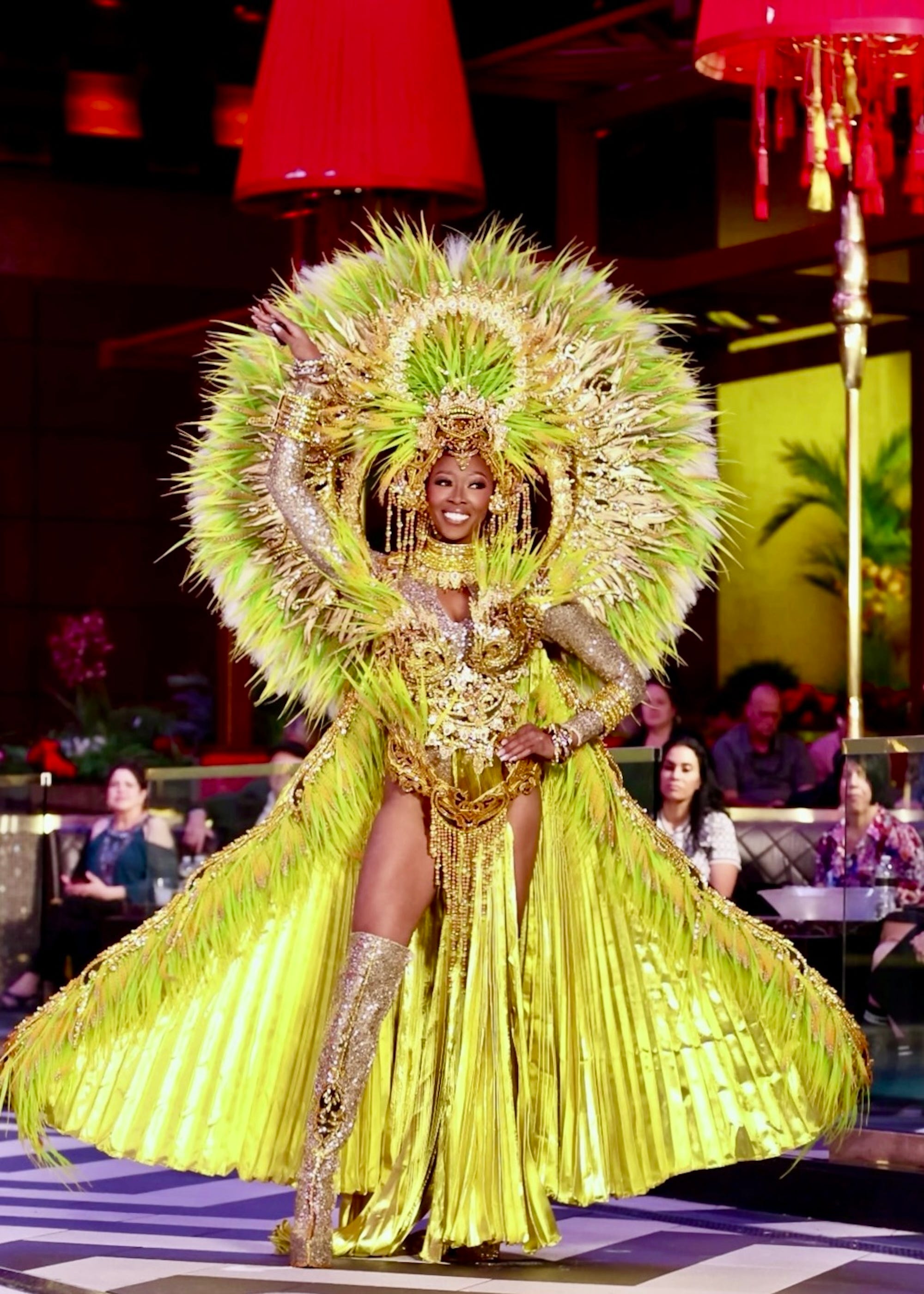 Miss Kansas Asia Cymone Smith in the 2025 Miss USA costume contest.