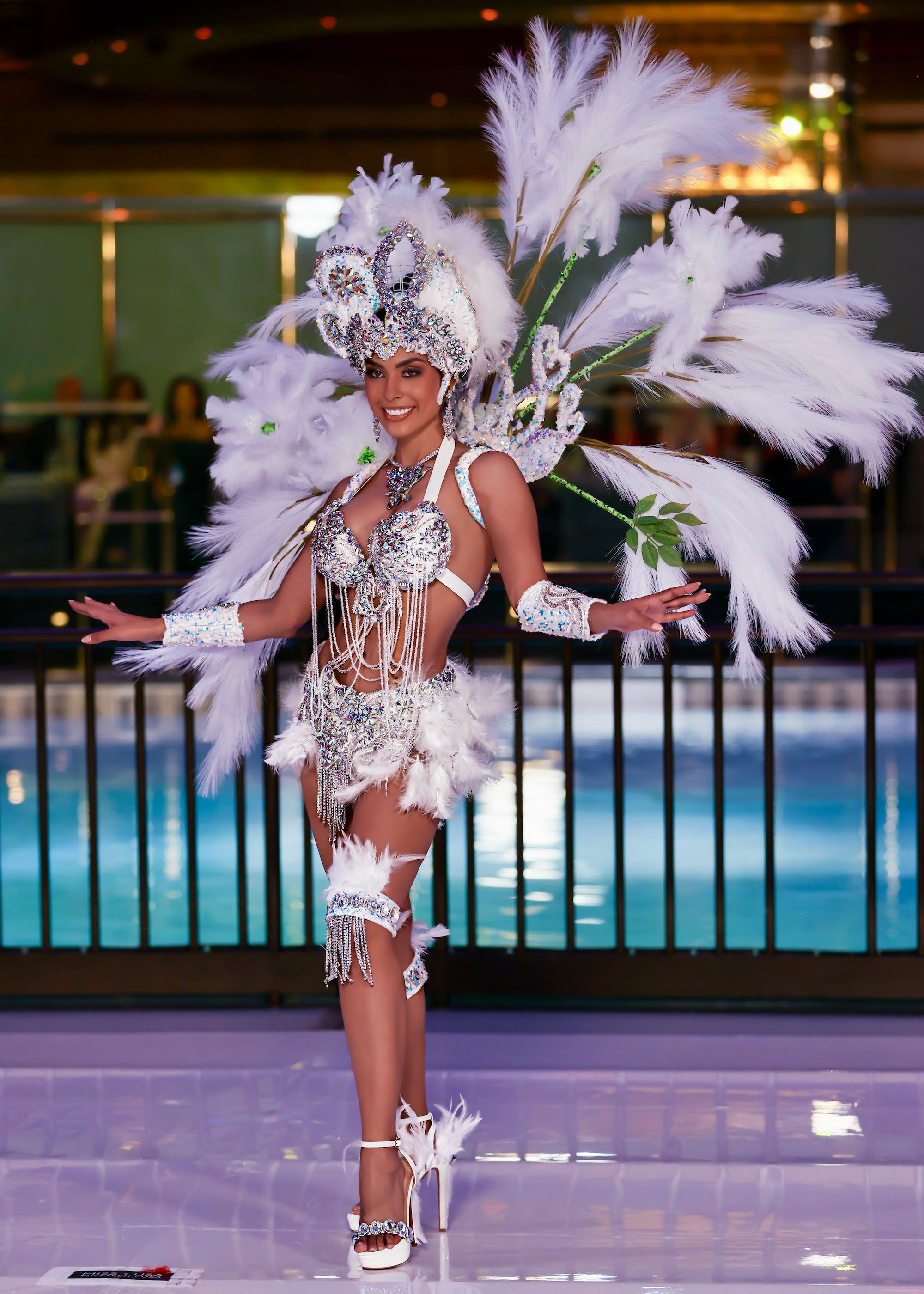 Miss North Carolina Lulu Madera in the 2025 Miss USA costume contest.