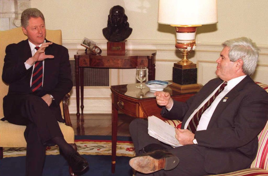 Bill Clinton and Newt Gingrich