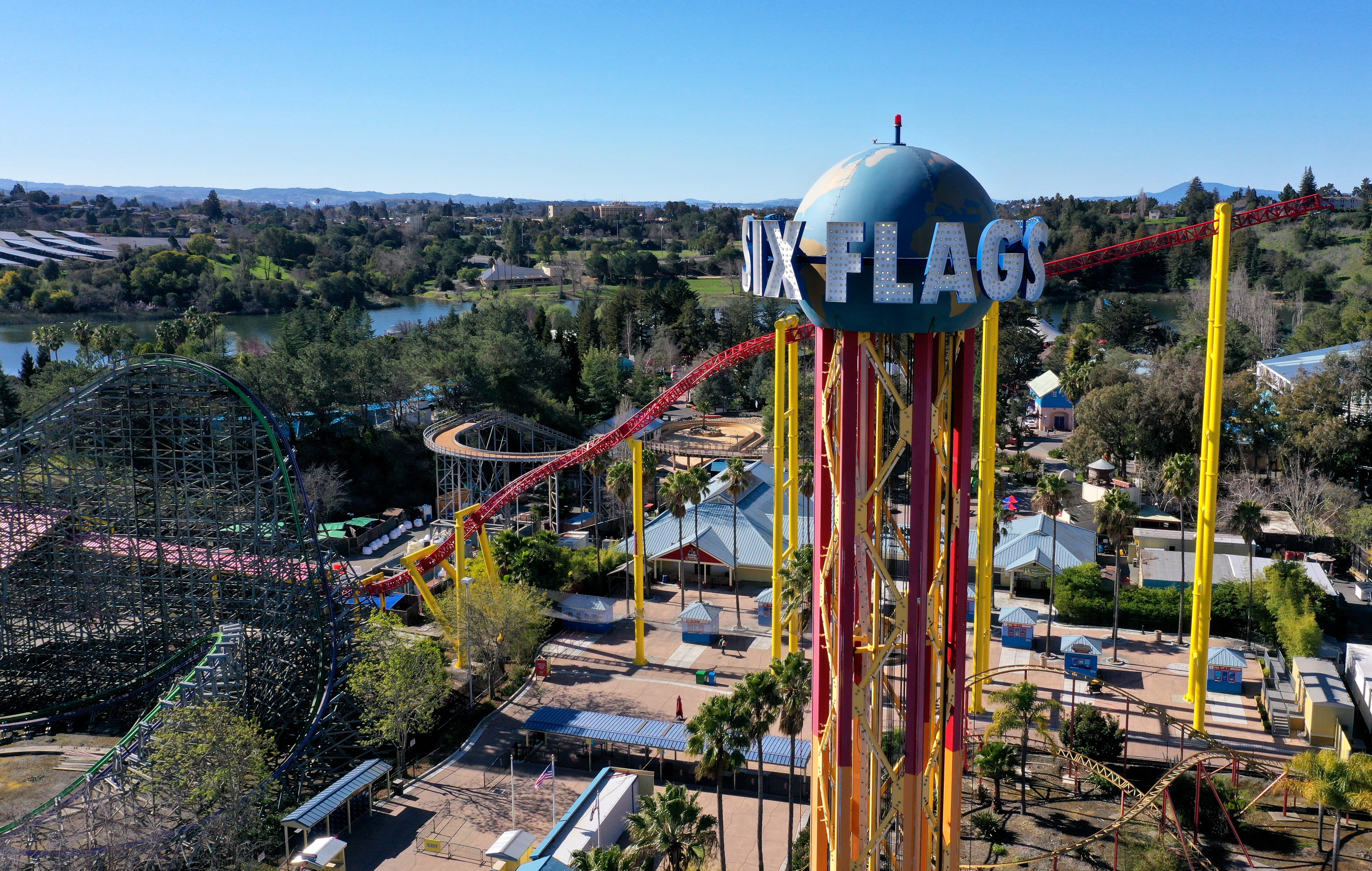 The Six Flags Discovery Kingdom theme park in Vallejo, California.