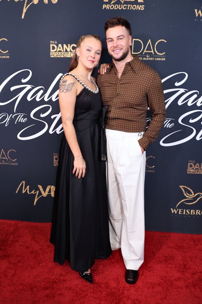 Jojo Siwa and Chris Hughes attend Dancers Against Cancer's 2025 Gala Of The Stars.