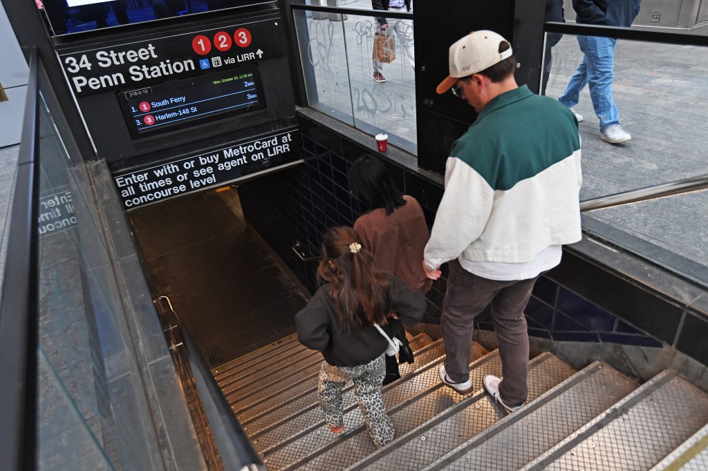 The baby was found during Monday morning's busy rush-hour commute.