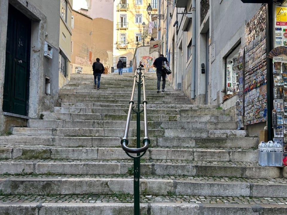 Stone stairs in Lisbon