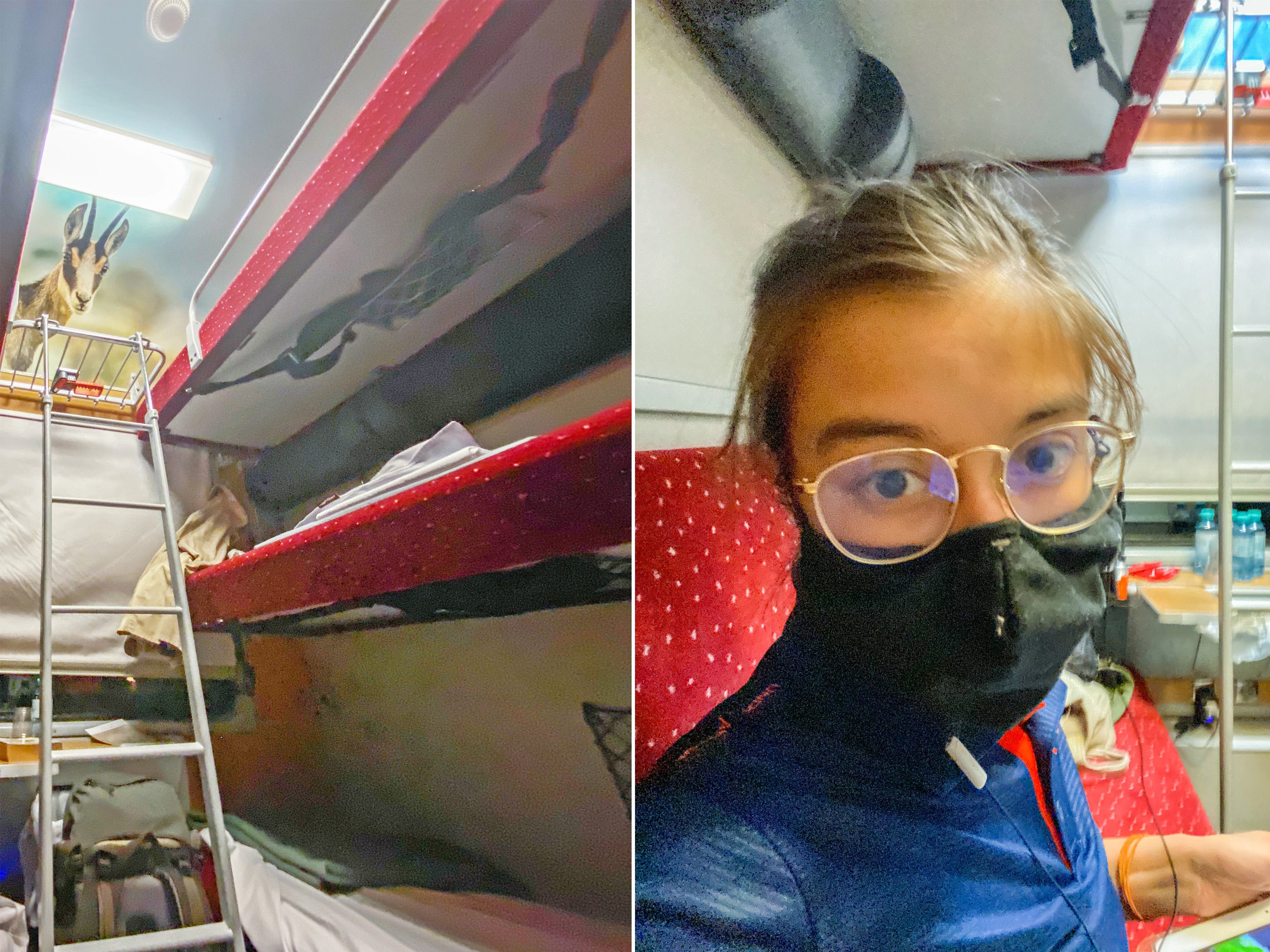 The author felt she had no privacy without curtains on each bunk.