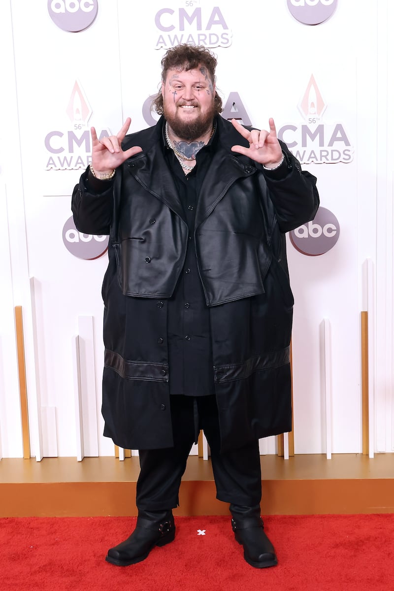 NASHVILLE, TENNESSEE - NOVEMBER 09: Jelly Roll attends the 56th Annual CMA Awards at Bridgestone Arena on November 09, 2022 in Nashville, Tennessee. (Photo by Taylor Hill/FilmMagic)