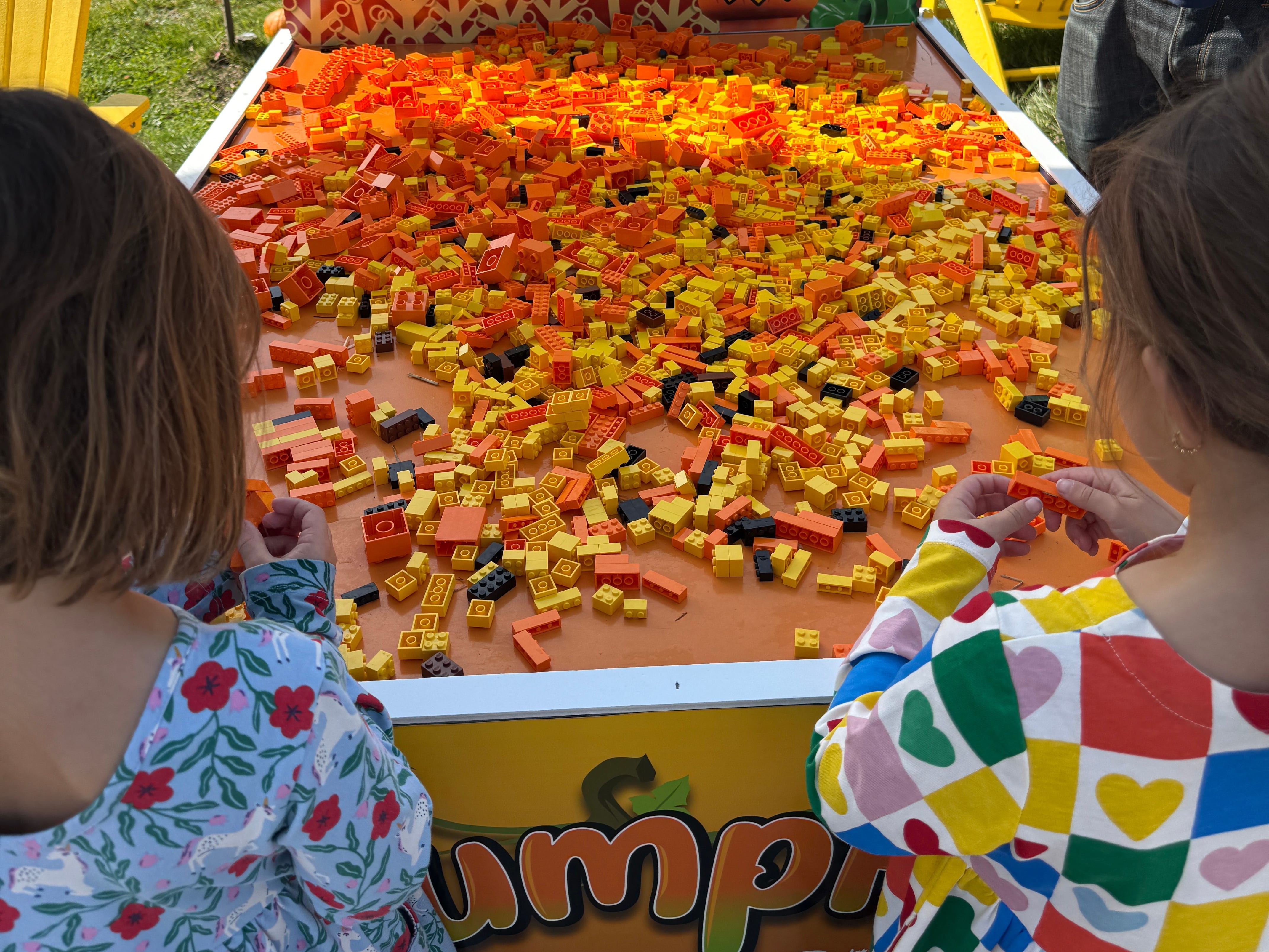 Kids building with legos