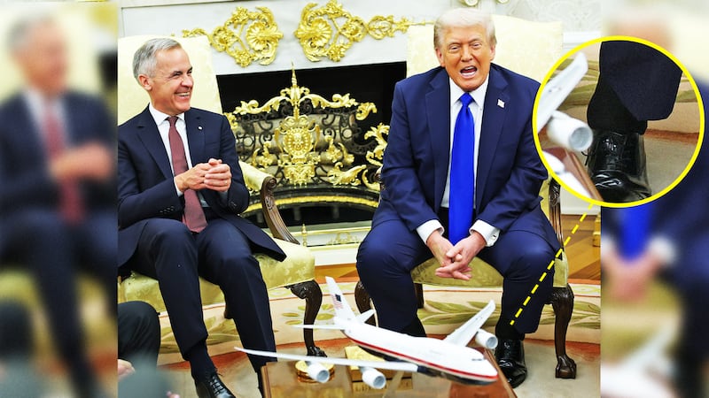 A photo illustration of President Trump's cankles on Oct. 7, 2025.