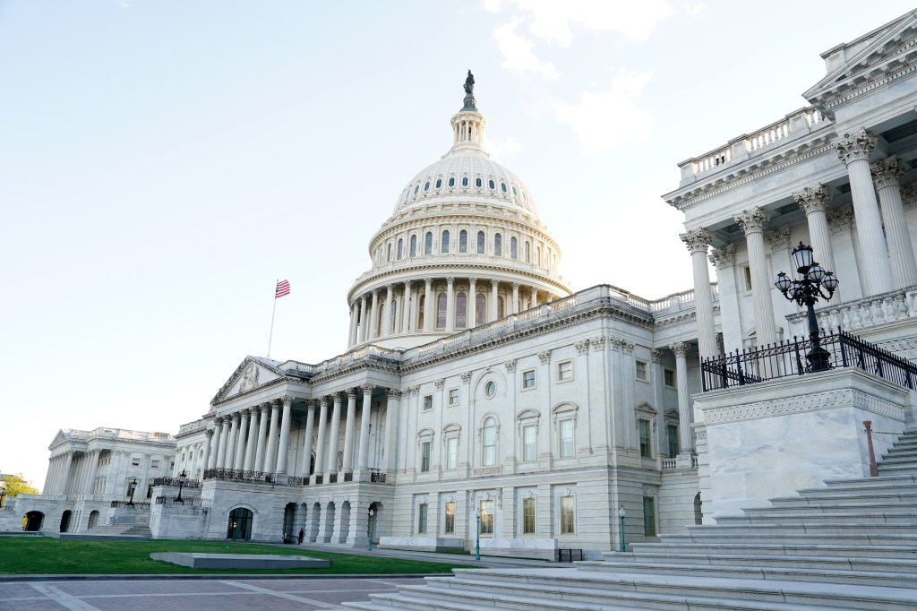 The United States Capitol Building and steps in Washington, DC.