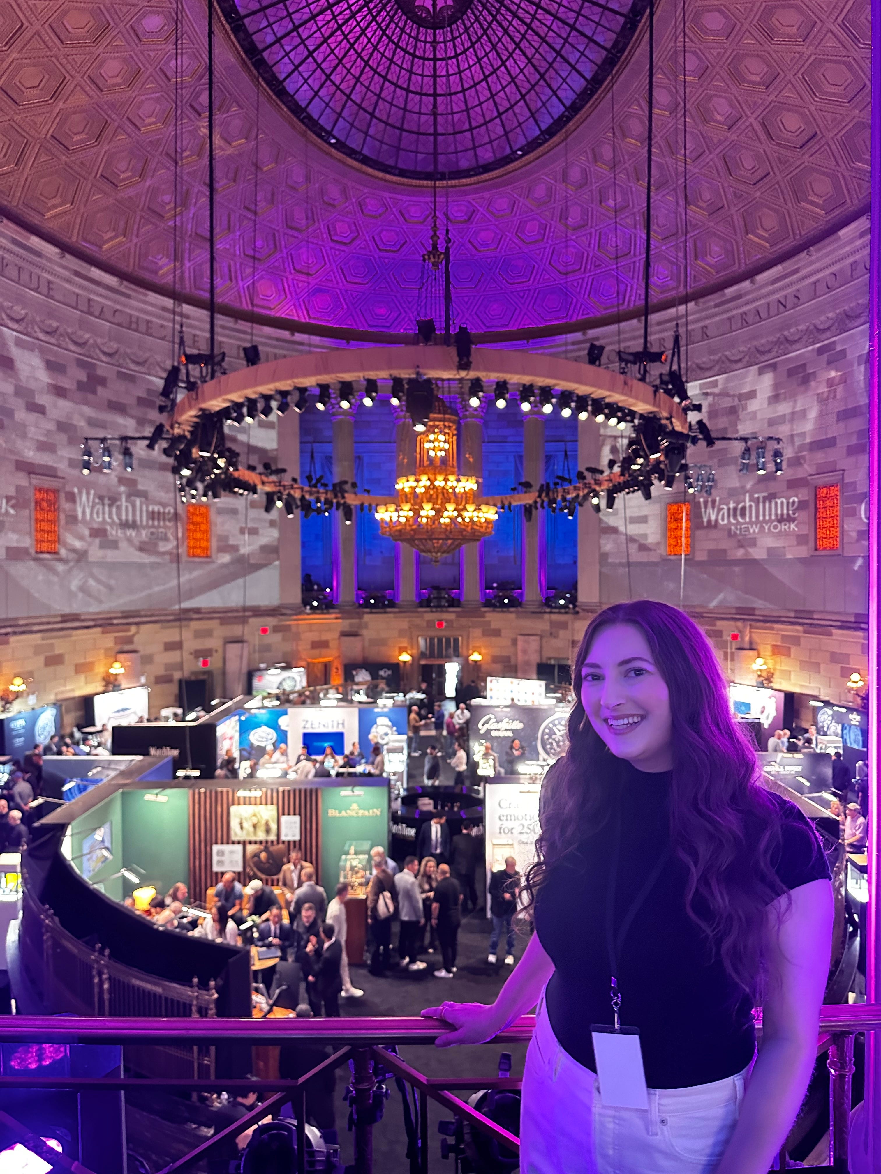 Reporter Amanda Krause at WatchTime New York.