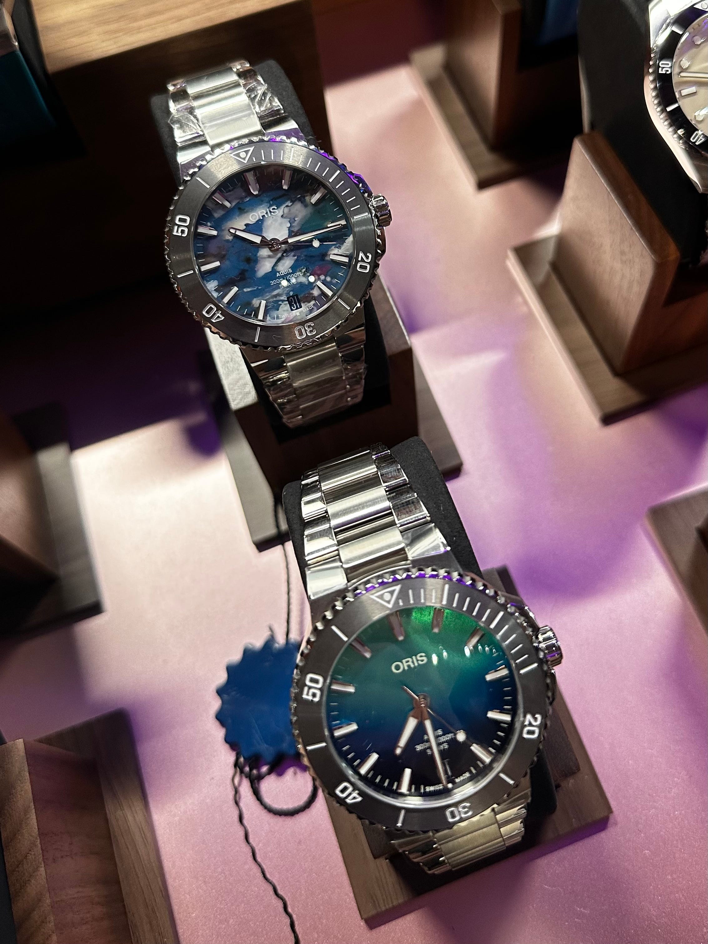 People visit the Blancpain booth at WatchTime New York.