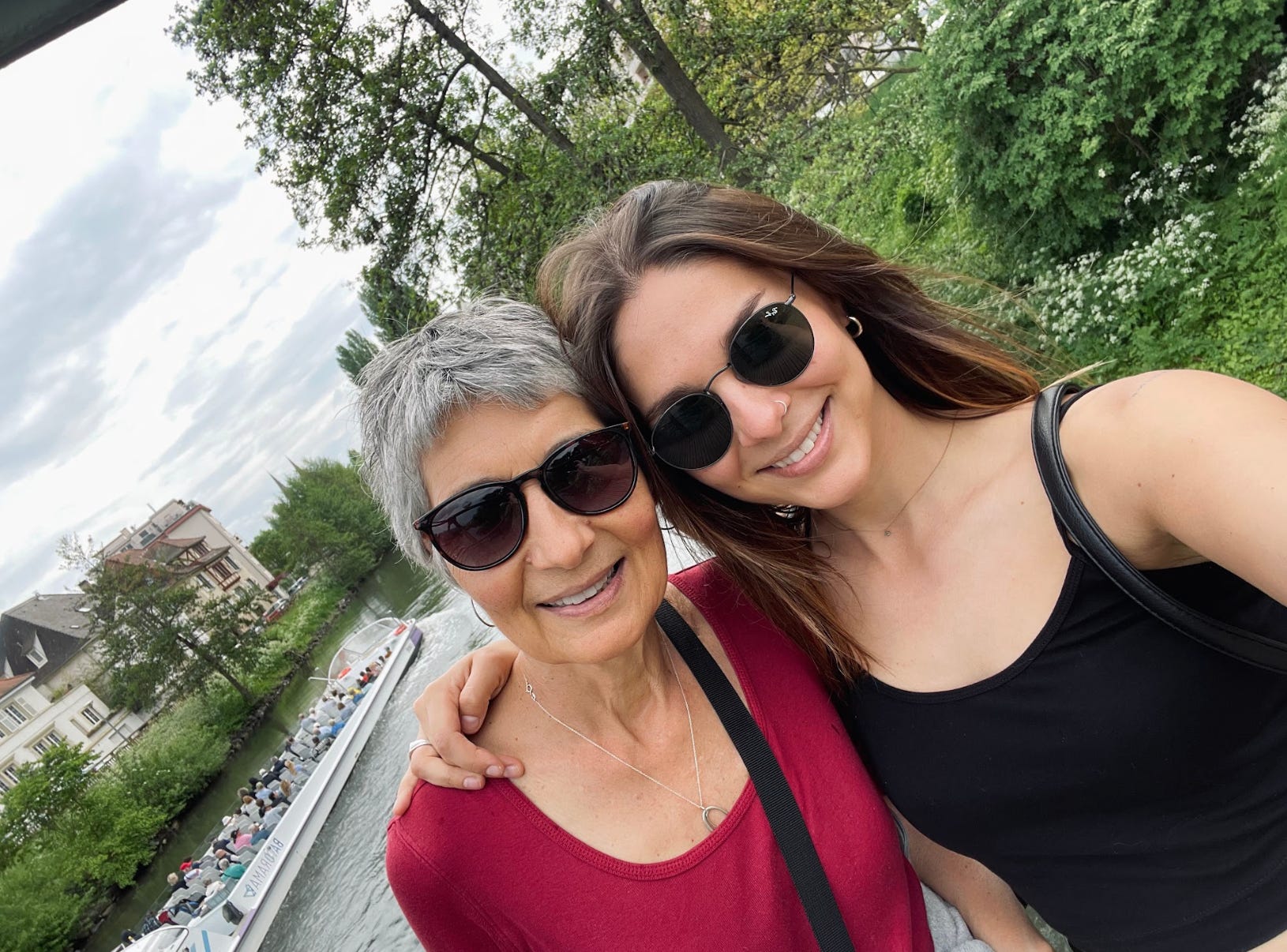 The writer and her mom posing in Strasbourg.