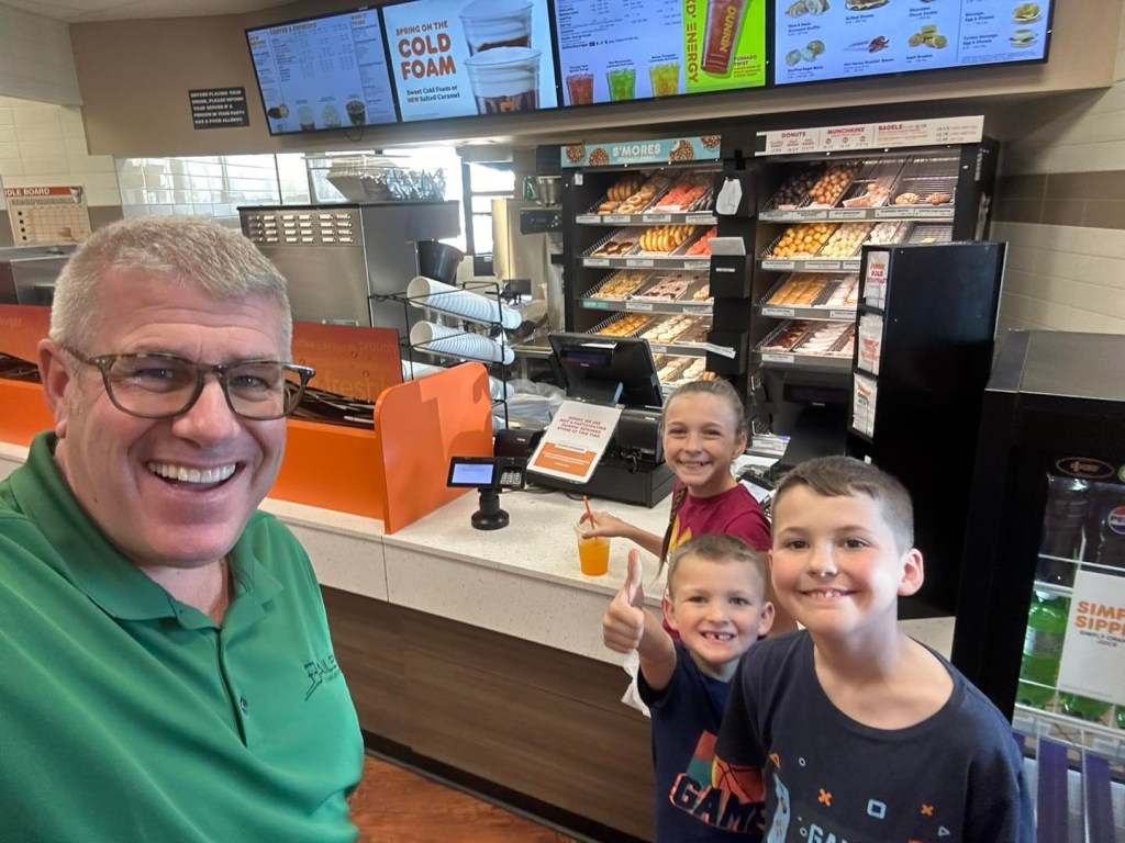 Darren Bailey with his grandkids Finn, Samuel, and Vada Rose.