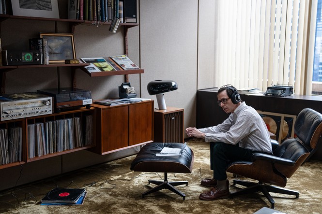 A color photograph of Jeremy Strong as Jon Landau in Deliver Me From Nowhere