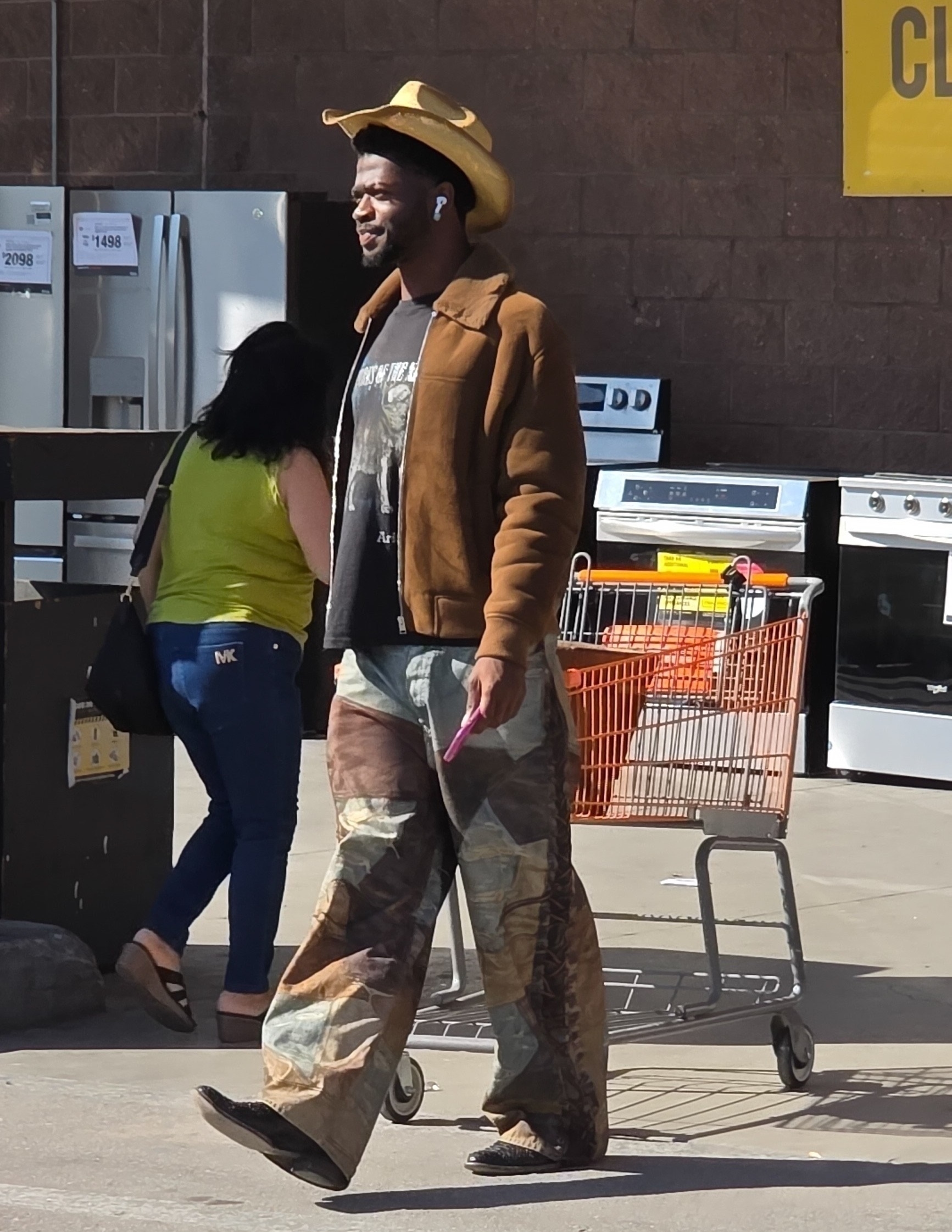 Lil Nas X does some shopping at Home Depot in Los Angeles.
