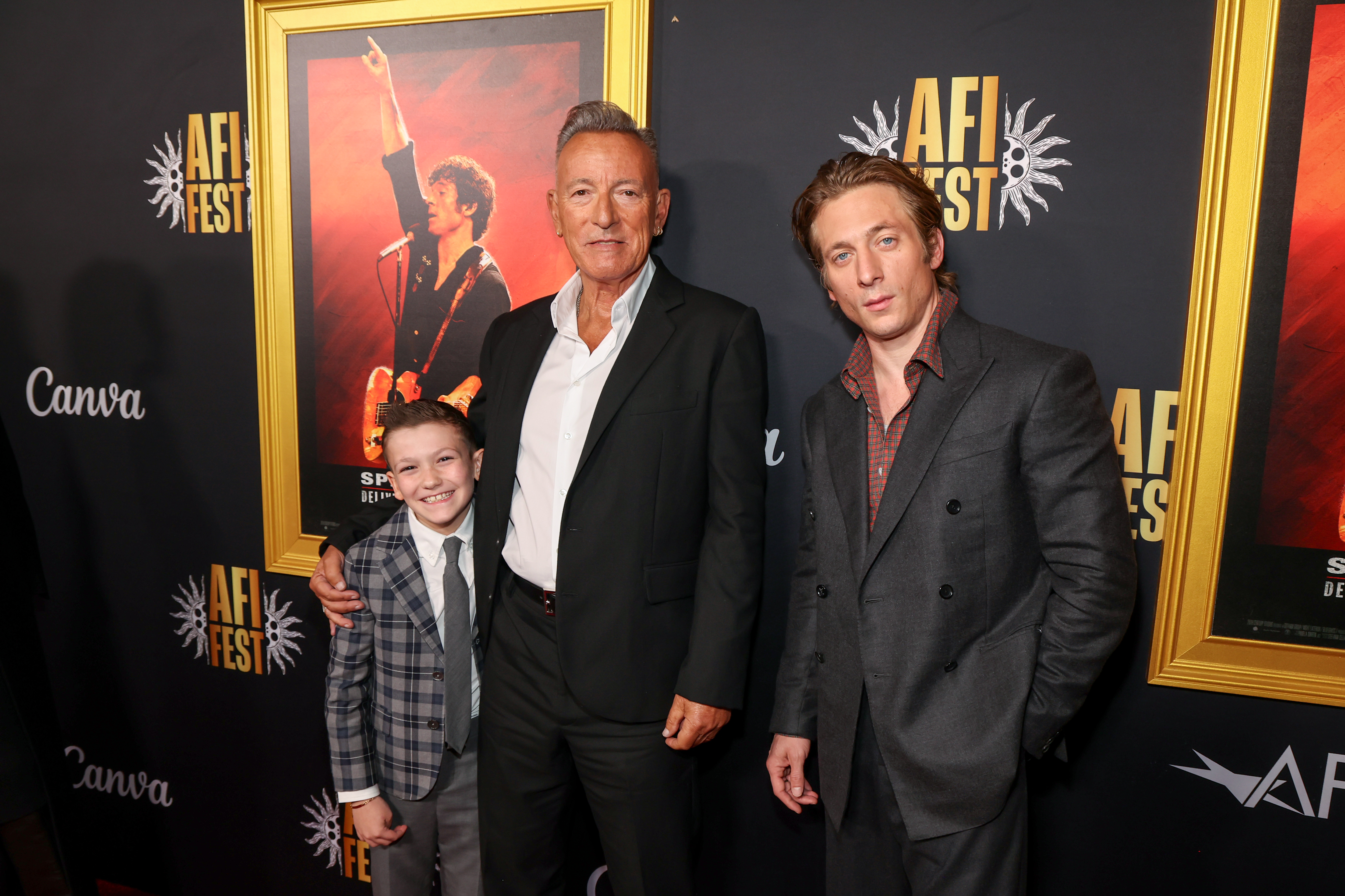 Three Bruce's! Matthew Anthony Pellicano Jr., Bruce Springsteen and Jeremy Allen White attend the AFI Los Angeles Premiere of 20th Century Studios' 