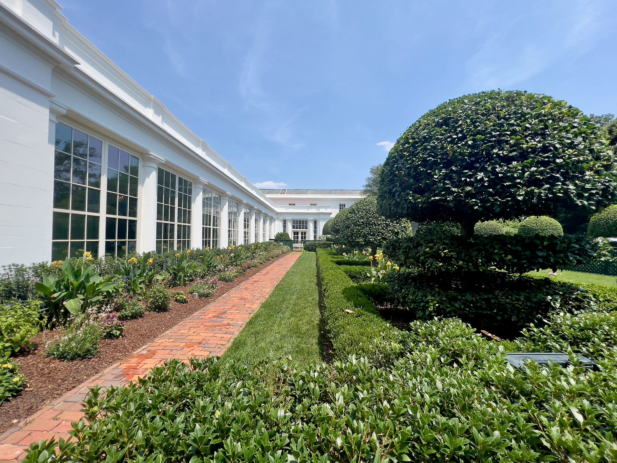 The East Colonnade leading to the East Wing of the White House.