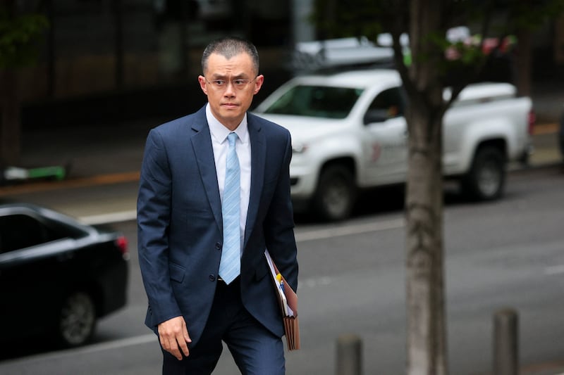 Changpeng "CZ" Zhao arrives at federal court in Seattle, Washington, on April 30, 2024.