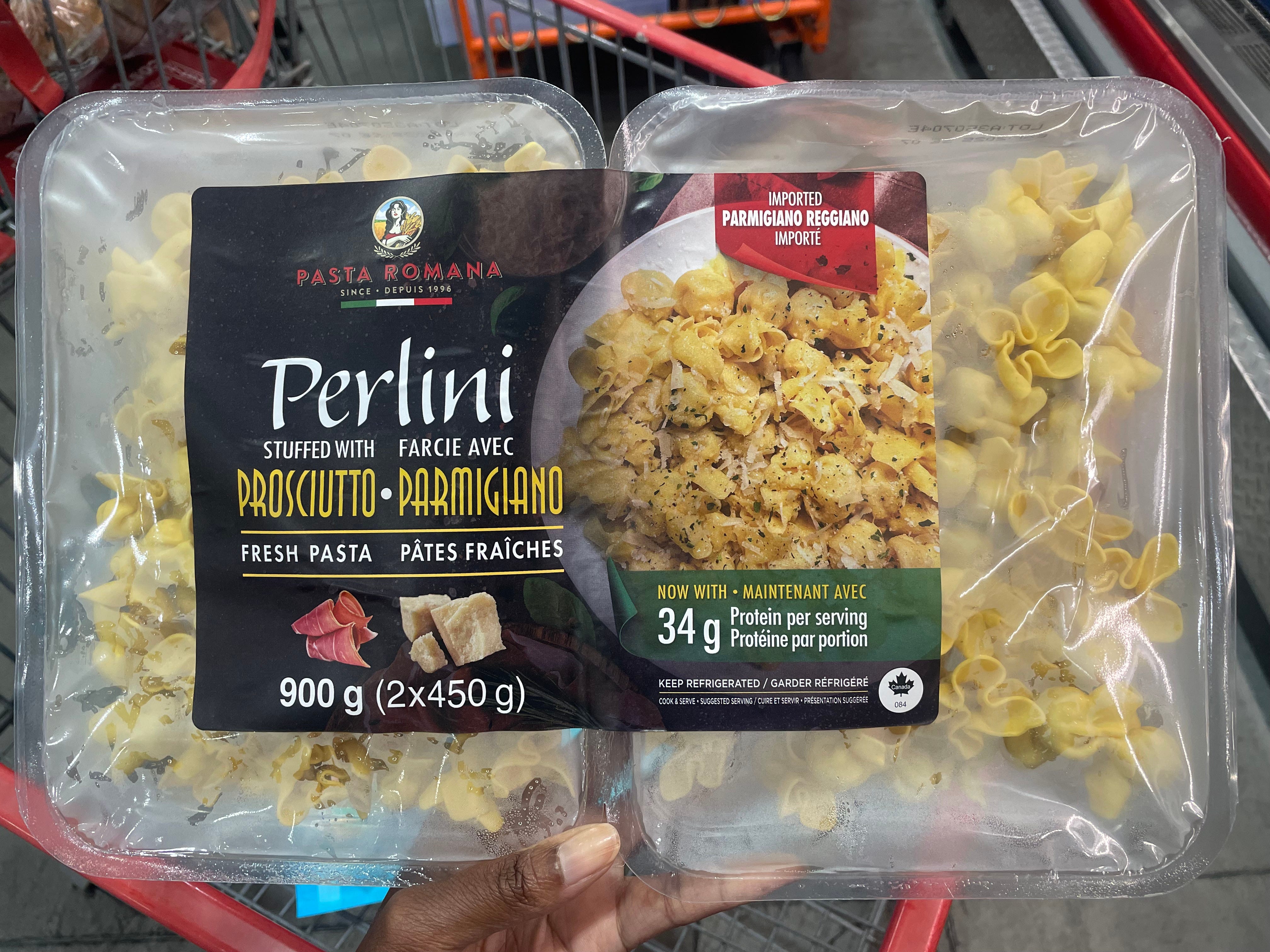 The author holding Perlini pasta.