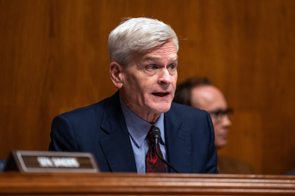 Senator Bill Cassidy speaking at a hearing on Capitol Hill.