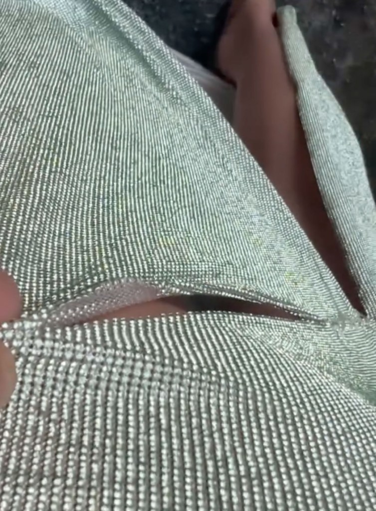 Cara Delevingne's dress ripped at the Academy Museum Gala, revealing her thigh.
