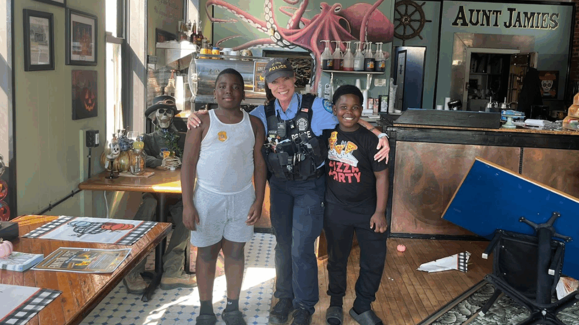 Hero cousins — just 9 and 11 — step up in a big way when they notice trouble at their favorite ice cream shop