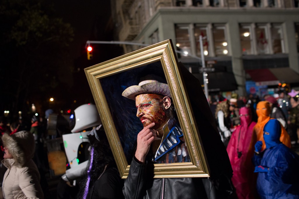 New York City artist James Haggerty dresses as a self-portrait of Vincent van Gogh each Halloween.