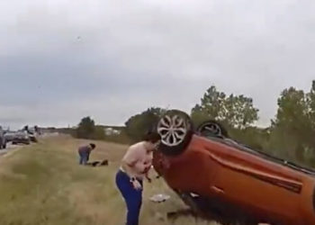 WATCH — ‘Heroes’: Texas Officers and Citizens Save Baby Ejected from Vehicle During Crash