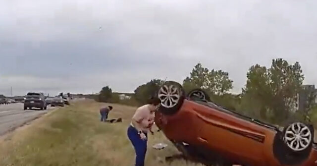 WATCH — ‘Heroes’: Texas Officers and Citizens Save Baby Ejected from Vehicle During Crash