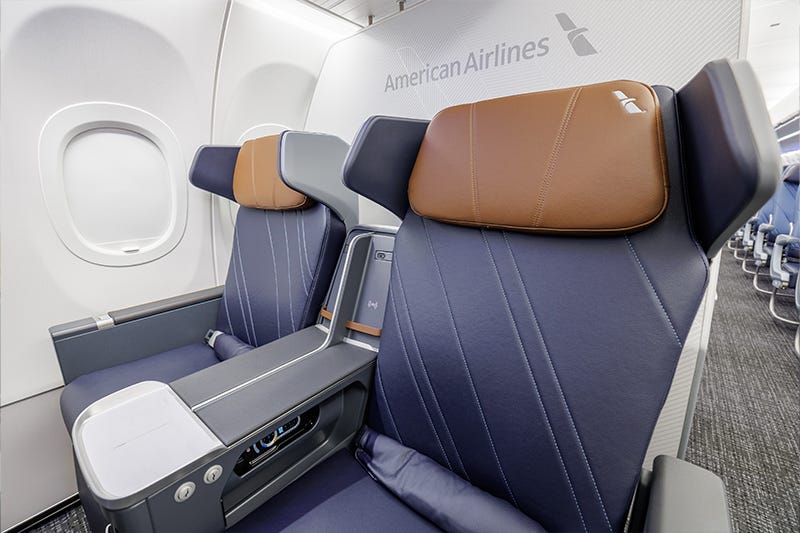 The privacy wings on AA's A#@!XLR premium economy.