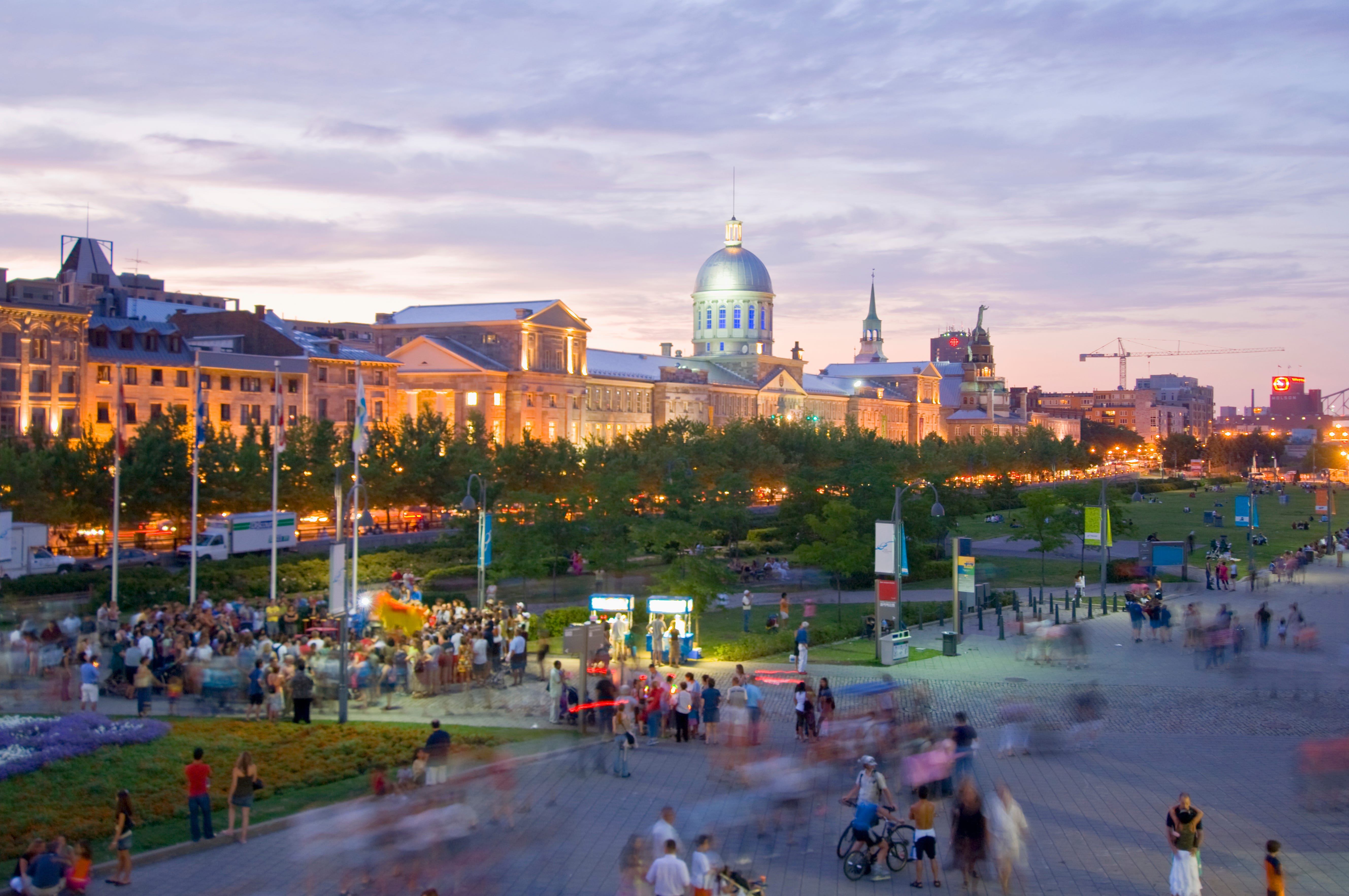 A busy Bonsecours Market in Montreal.