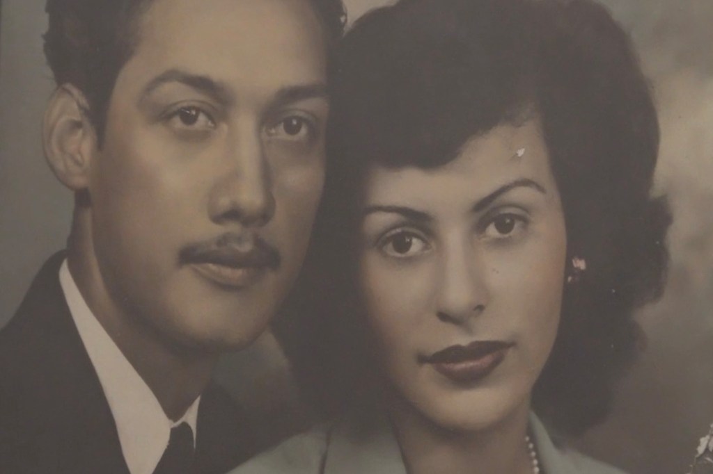 Black and white photo of Florencio Davila and his wife.
