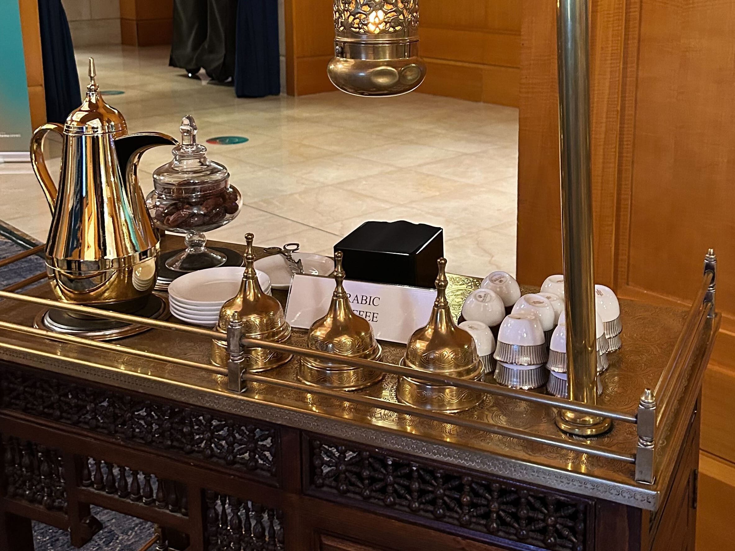 An Arabic coffee cart