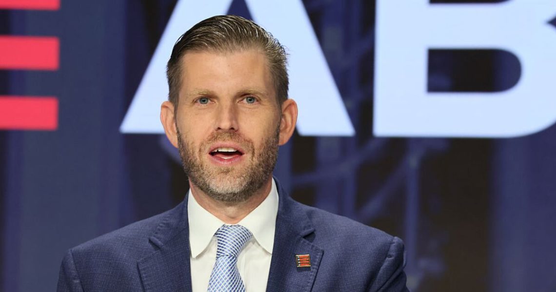 Eric Trump Says His Dad Donald Couldn’t Be President Without Him