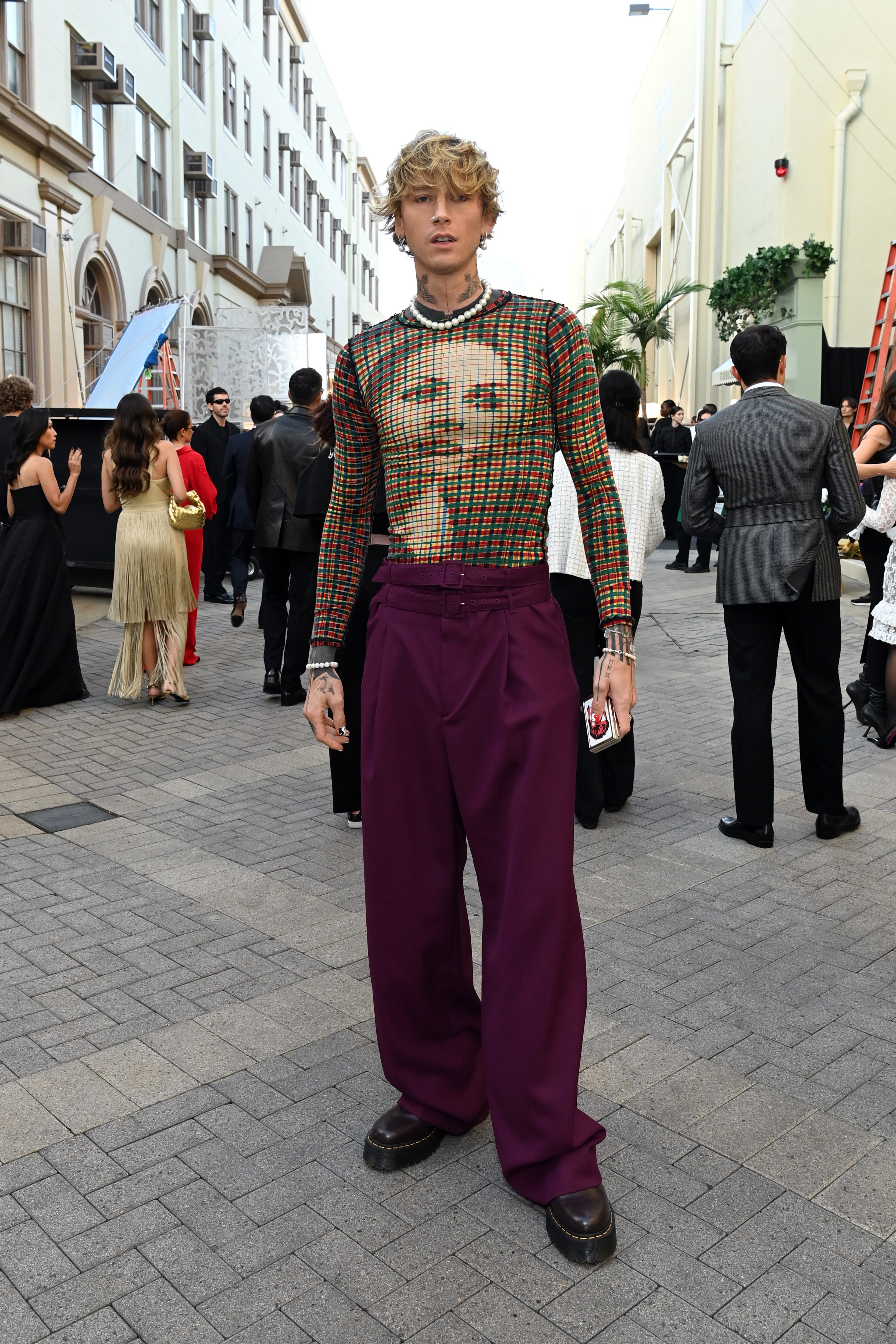 Machine Gun Kelly at Vogue World in Los Angeles.