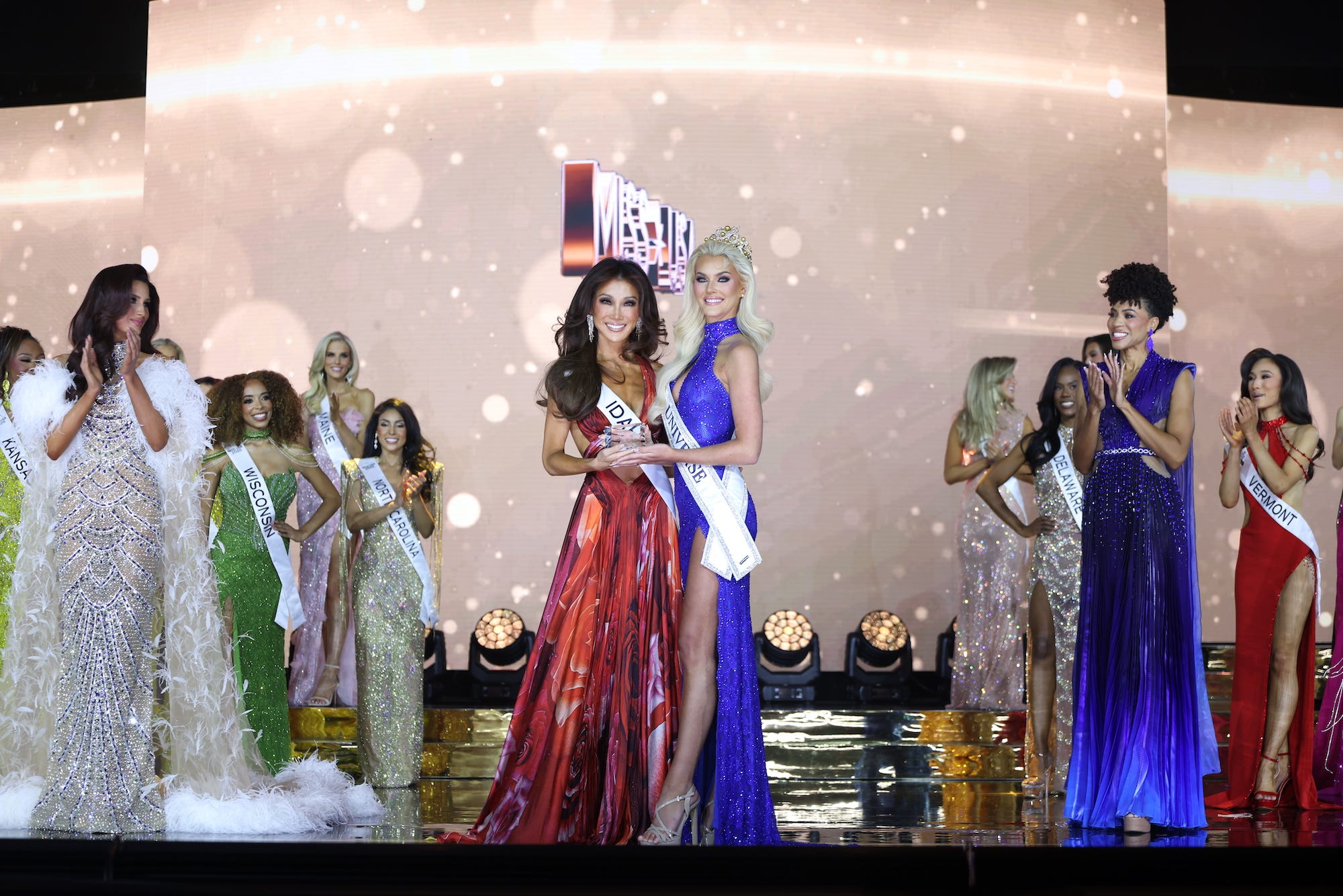 Miss Idaho Jenny Crawford at the Miss USA 2025 pageant.
