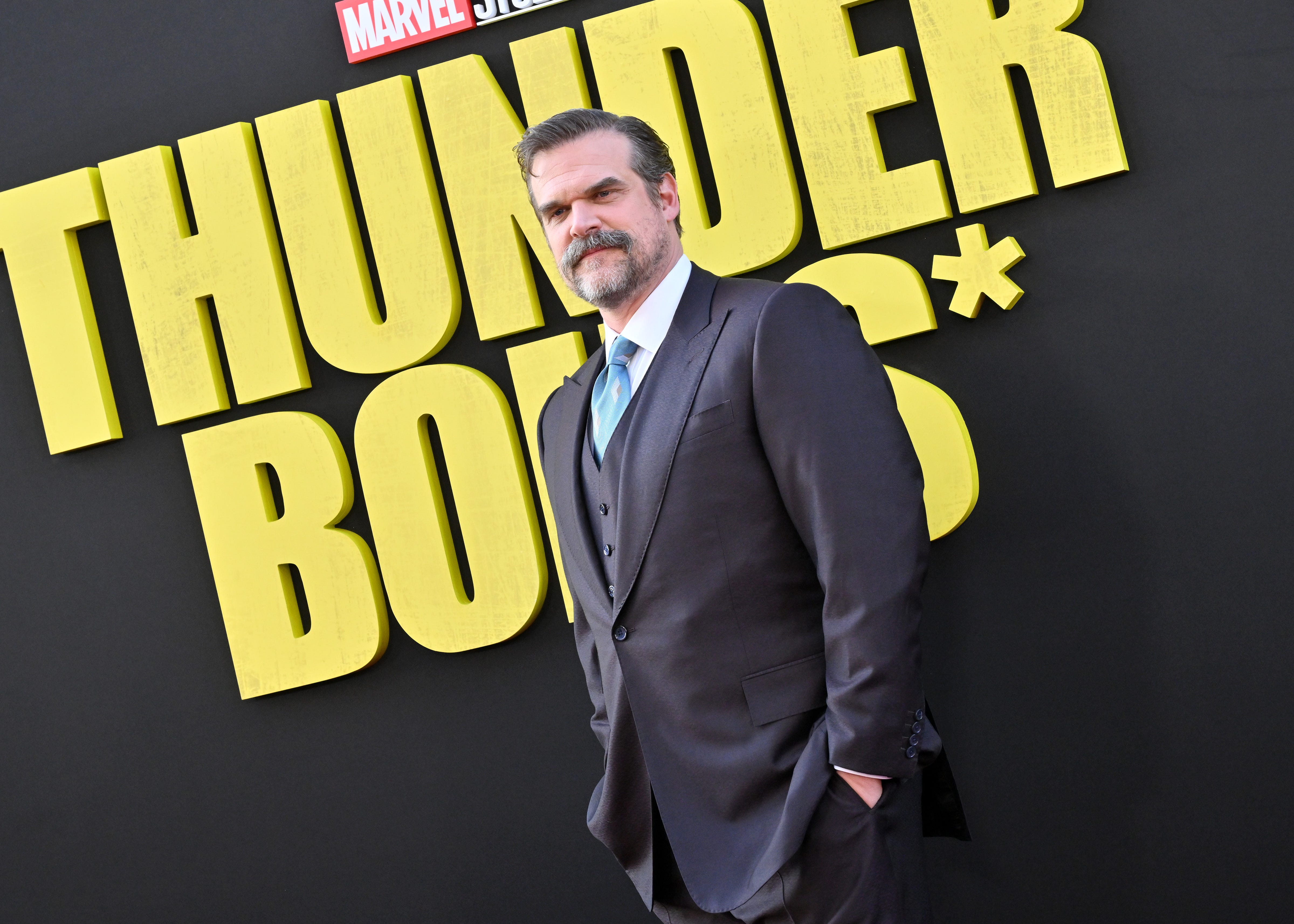 David Harbour at the premiere of