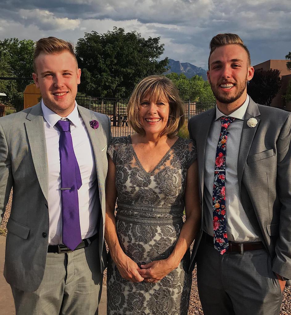 Cohn (left) pictured with his mother Betsy and brother Michael.