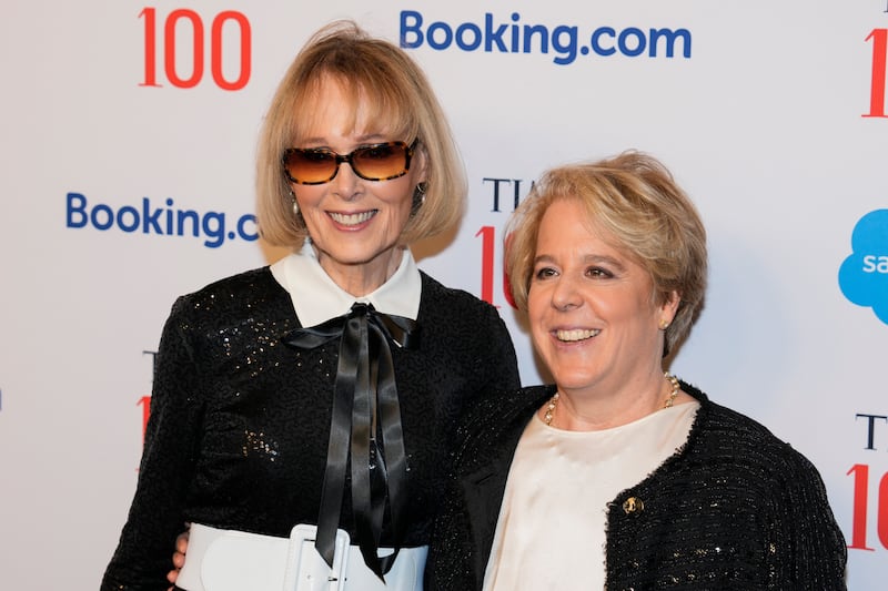 E. Jean Carroll and Roberta Kaplan attend the 2024 Time100 Gala at Jazz at Lincoln Center on April 25, 2024 in New York City.