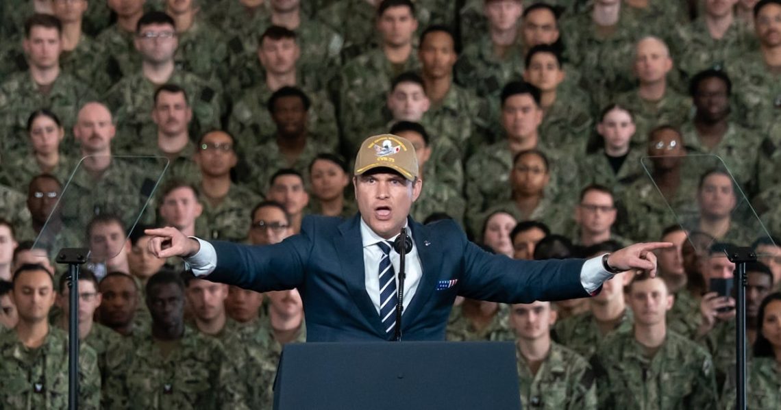 Hegseth Hit With Awkward Silence During Bizarre Trump Hype-Man Speech