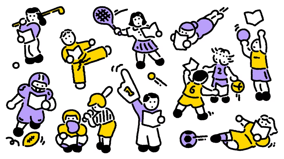 Illustration of sports players