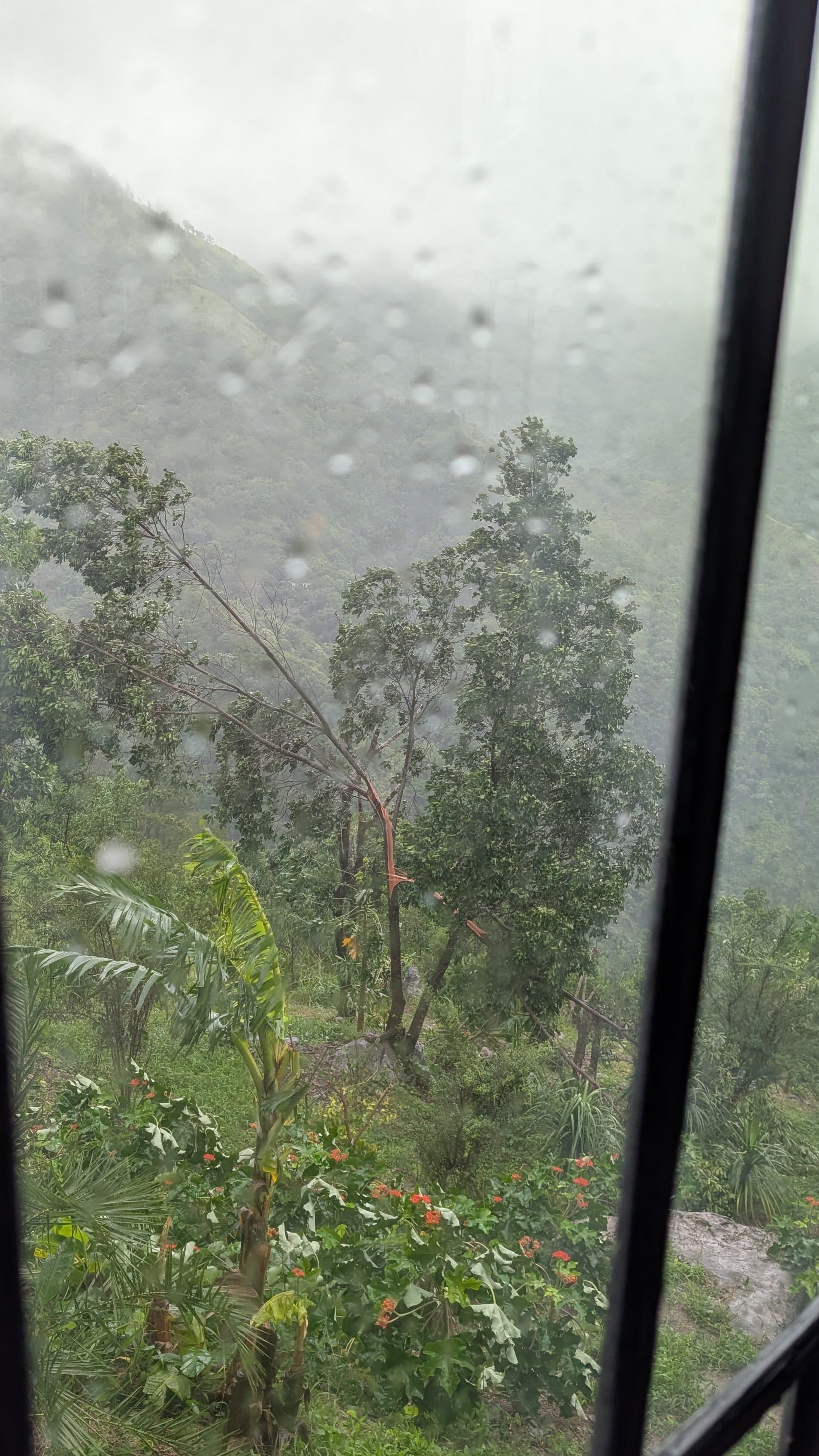 View of Jamaica during hurricane melissa