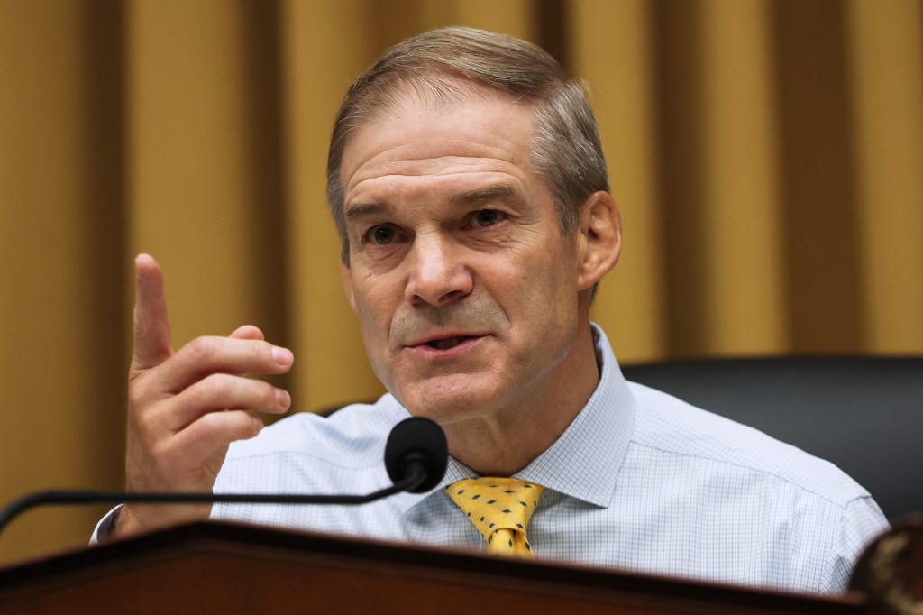 House Judiciary Committee Chairman Rep. Jim Jordan speaks during a hearing with FBI Director Kash Patel on Sept. 17, 2025.