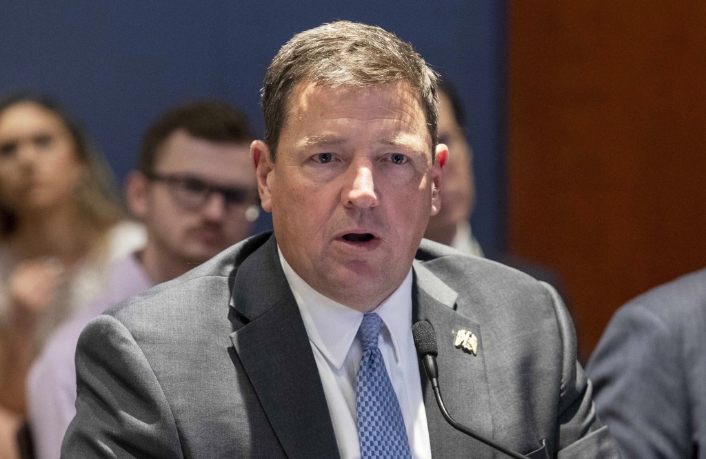 President Trump's pardon attorney Ed Martin speaks at the Capitol on June 23, 2023.