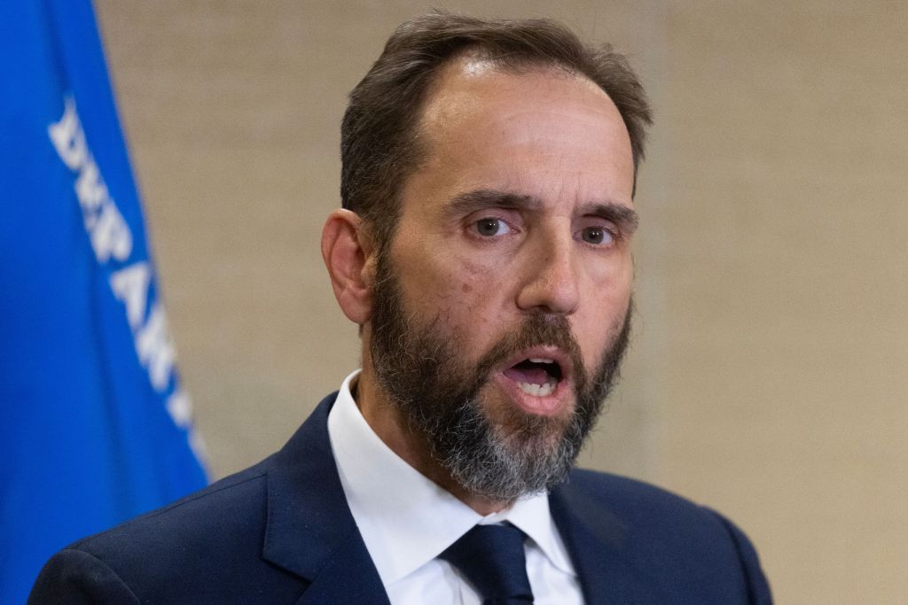 Special Counsel Jack Smith speaks to the media at the Department of Justice on Aug. 1, 2023.